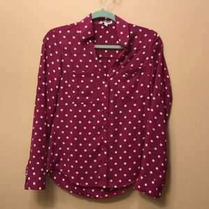 Polka Dot Slim Fit Portofino Shirt